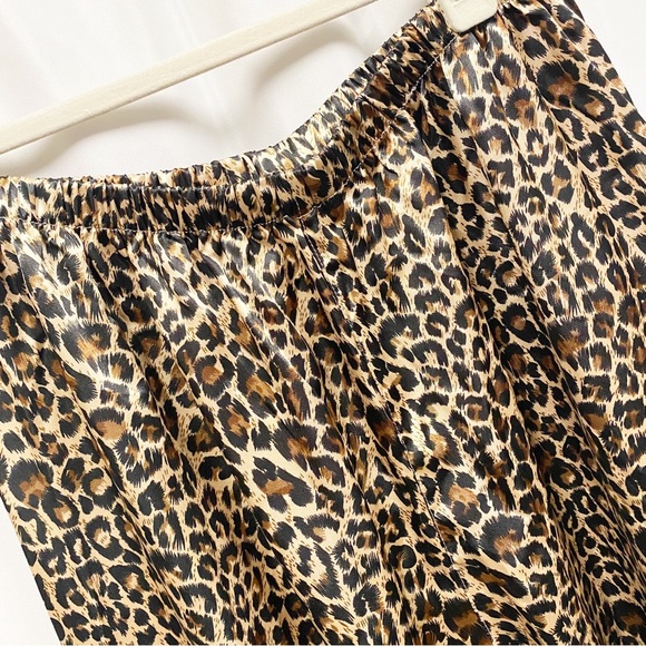 Alexander Del Rossa Satin Leopard Print Pajama Set NWT - Picture 8 of 11